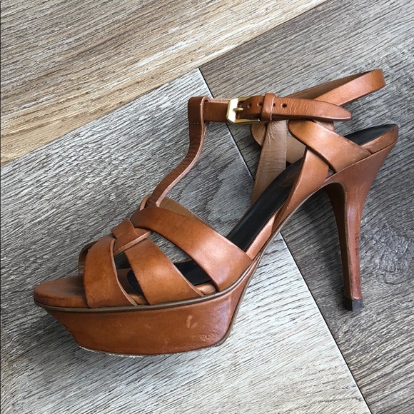 Saint Laurent Tribute woven leather sandals - Picture 3 of 4